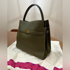 Tory Burch Large Lee Radziwill Double Bag in Leccio